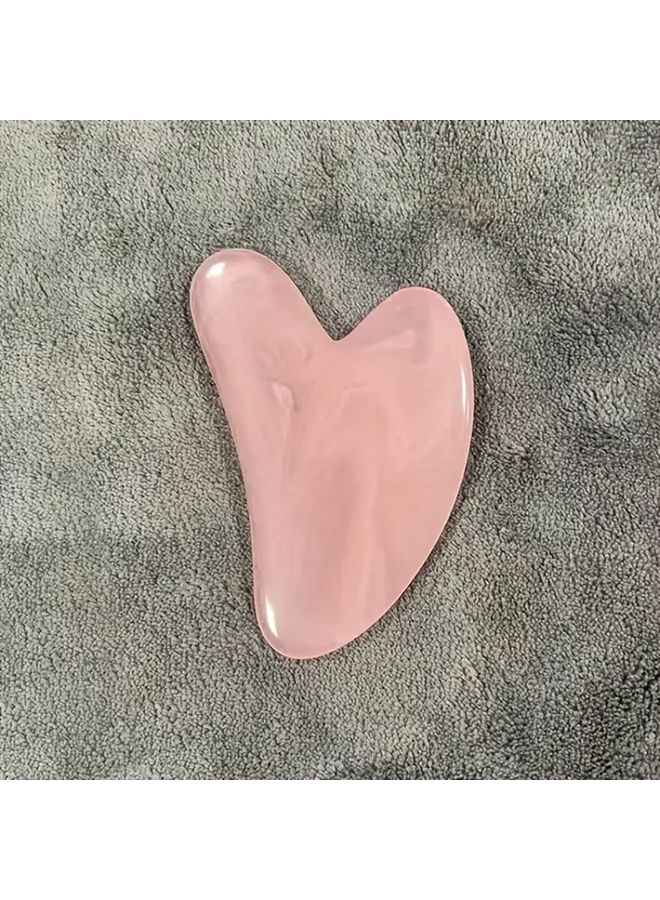 Pink Gua Sha Massage Tool For Face And Body Easy Clean Plastic Surface - Image 1
